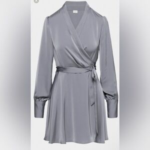 Aritzia Mini Hyde dress in silver blue size M